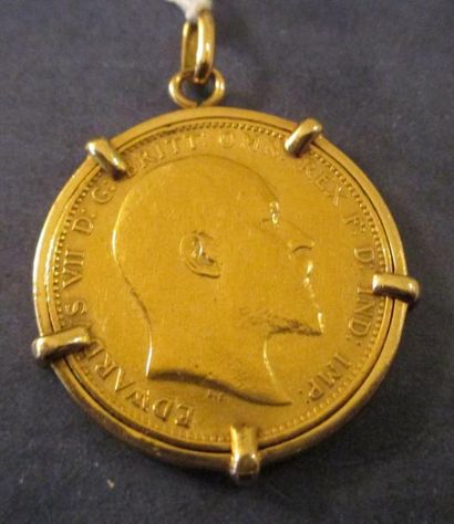Pendentif souverain Edouard VII 1902 or 18...