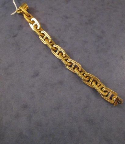 Bracelet en or jaune 18 k à maillons 8, pds:...