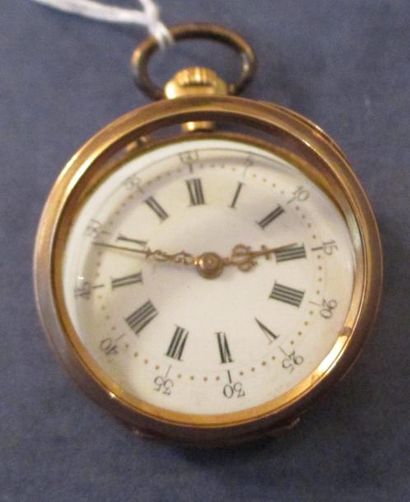 Montre de col en or 18K poids brut: 21.9...