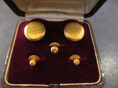 Garniture de cinq boutons de plastrons en...