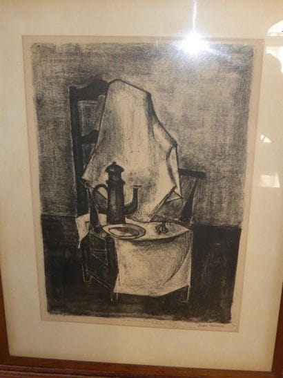 André MINAUX
Nature-morte en noir Lithographie...