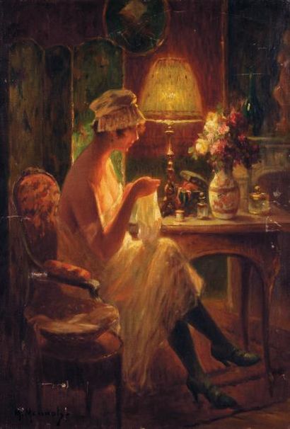 Marguerite MONNOT
Brodeuse Huile sur toile...
