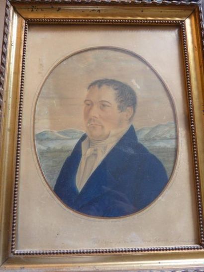 ECOLE DU XIXème s
Portrait d'homme Aquarelle...