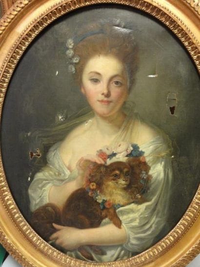 D'après Ecole Française XVIII
Portrait de...