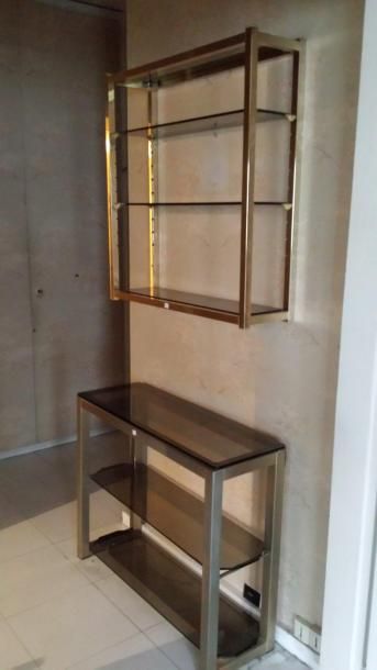 Etagère (H: 82, L: 77, P: 21cm) et console...