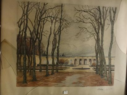 Grand trianon, dessin aquarélé SBD Belle...