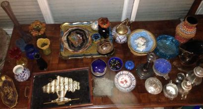 Mannette: Fort lot de vases, bougeoirs, plateaux,...