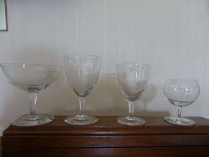 Partie de service de verres sur pied en ...