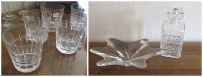Vide poche en cristal étiré BACCARAT, carafe...