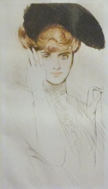 Paul HELLEU
Femme au chapeau de face, bague...
