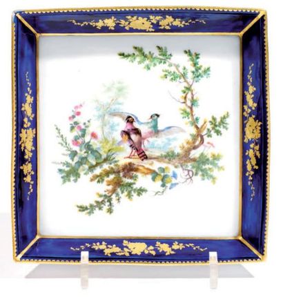 SÈVRES
Plateau carré en porcelaine tendre...