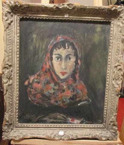 École du XXe siècle
Portrait de femme au...