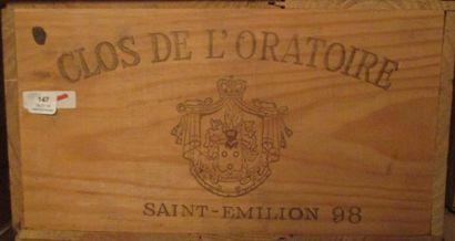 12 bouteilles CLOS DE L'ORATOIRE, 	St-Emilion...