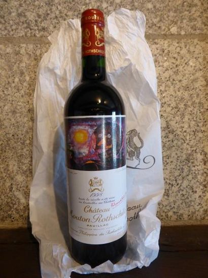 2 bouteilles CH. MOUTON-ROTHSCHILD, 1° cru...