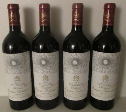 4 bouteilles CH. MOUTON-ROTHSCHILD, 1° cru...