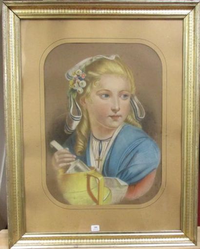 G. POPOT

Jeune laitière

Pastel

signé en...