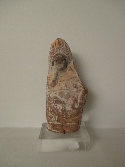 Figure d'Harpocrate coiffré d'une épaisse...