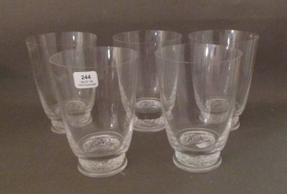 LALIQUE France

Cinq gobelets modèle 