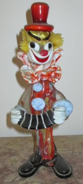 Sculpture en verre Murano représetant un...