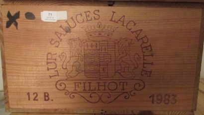 12 bouteilles CH. 	FILHOT, 2° cru Sauternes...