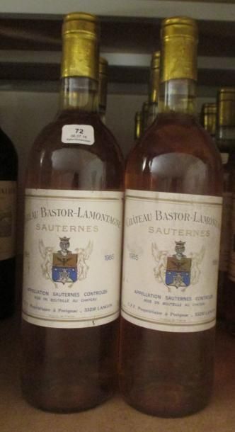 6	bouteilles 	CH. 	BASTOR-LAMONTAGNE, 	Sauternes...