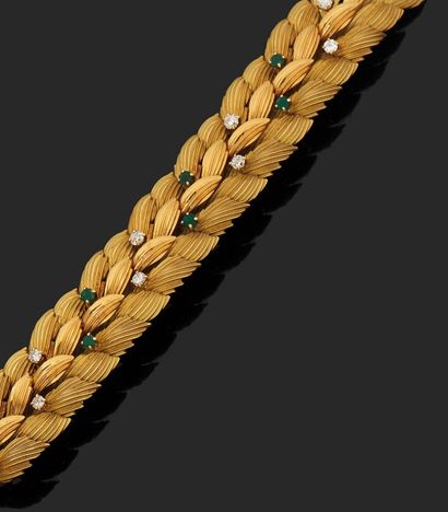 Bracelet articulé en or jaune 750 millièmes...