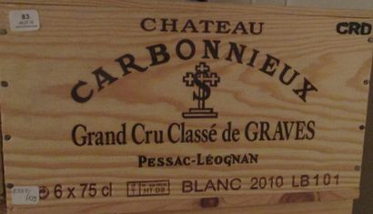 6 bouteilles CH. 	CARBONNIEUX, Pessac-Léognan...