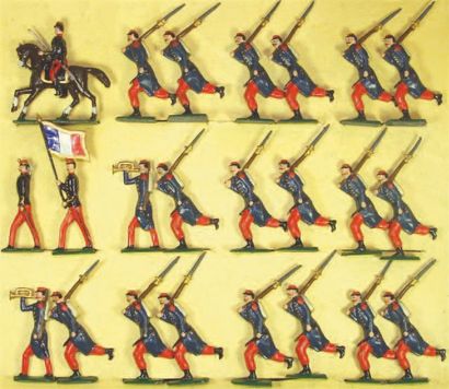 « Infanterie de ligne en capote à l'assaut...