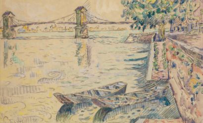 Paul SIGNAC (1863-1935)
Le pont de Tirel....