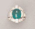 Bague en or gris entièrement articulée sertie...