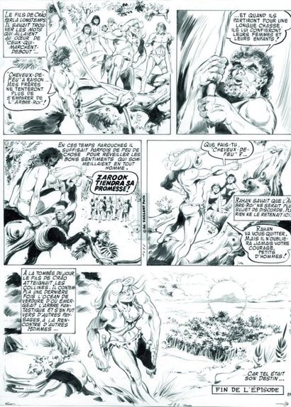 CHERET & ZAMPERONI
RAHAN Planche à l'encre...