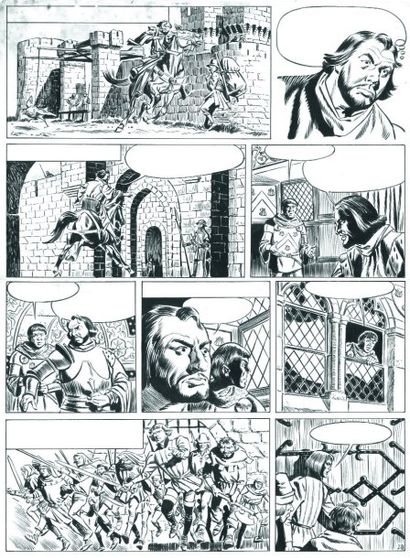FUNCKEN
CHEVALIER BLANC Planche originale...