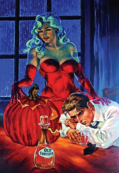 KAS
HALLOWEEN BLUES Huile sur toile SBD 68...