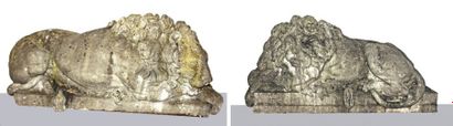 D'après Antonio CANOVA (1757-1822)
Lions...