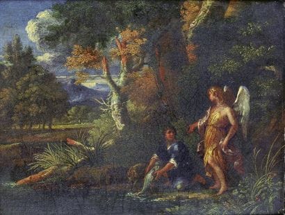 Attribué à Francesco COZZA (1605-1682)
Paysage...