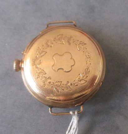 Un boitier de montre en or jaune 18 k poids...