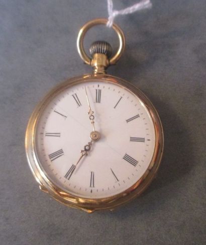 Montre de col en or jaune 14k, pds brut :...