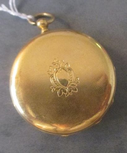 *Montre de col en or jaune 18k guillauché,...