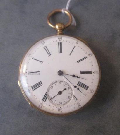 *Montre de gousset en or jaune 18k guillauché,...