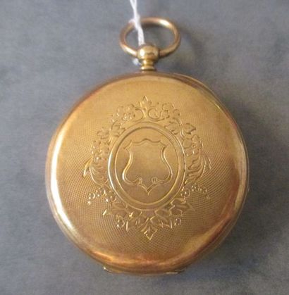 *Montre de gousset en or jaune 18k guillauché,...