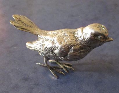 Salière en argent en forme d'oiseau, 

Travail...