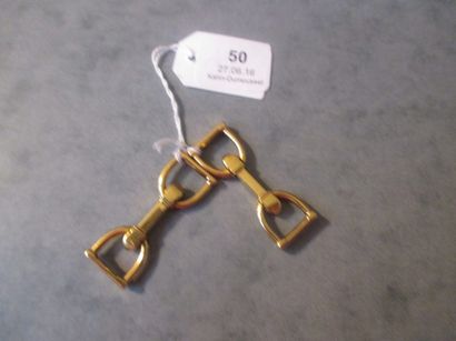 Paire de boutons de manchettes en or jaune...