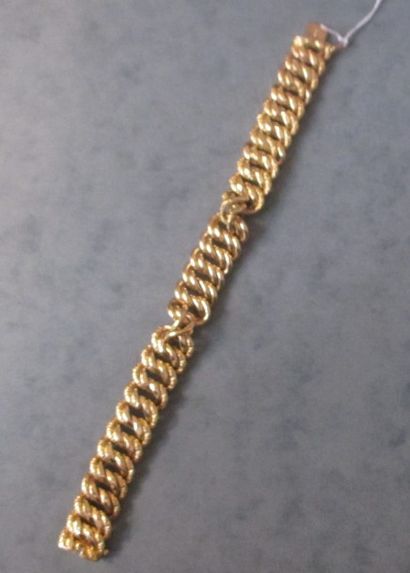 Bracelet à maillons en or creux 18k, pds...