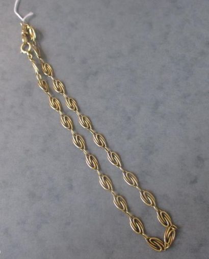 Chaine de montre en or jaune 18k, pds : 31,5...