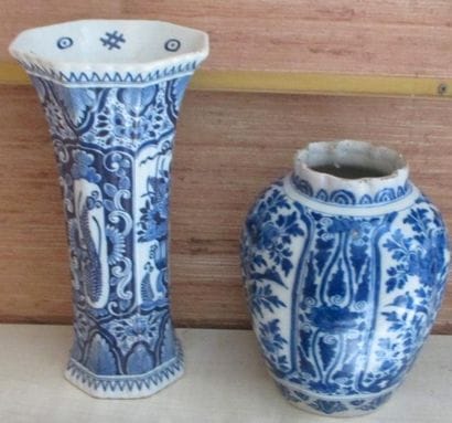 Deux vases céramiques Delft