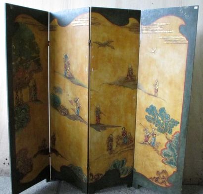 Paravent quatre feuilles, Chine moderne