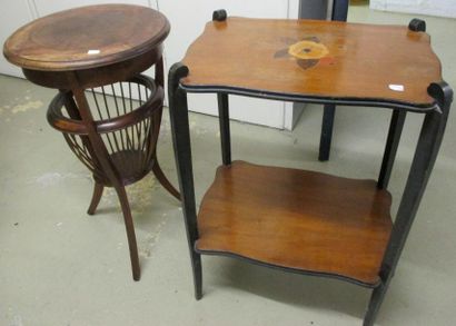 Deux sellettes en bois