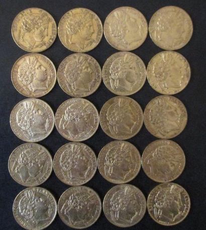 Vingt pièces de 20 FF en or