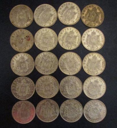Vingt pièces de 20 FF en or