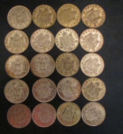 Vingt pièces de 20 FF en or